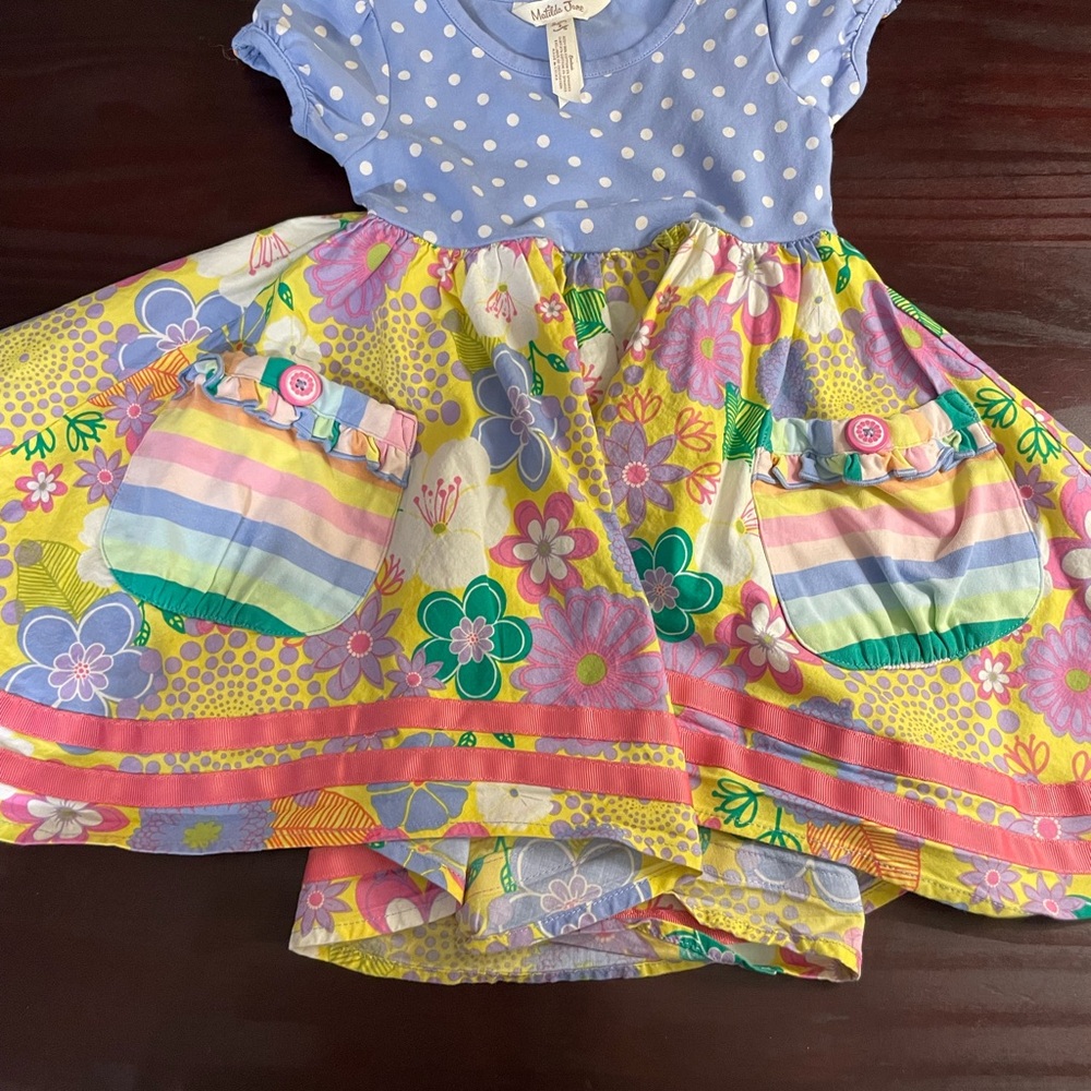 Matilda Jane Pink and Yellow Ruffled Sundress